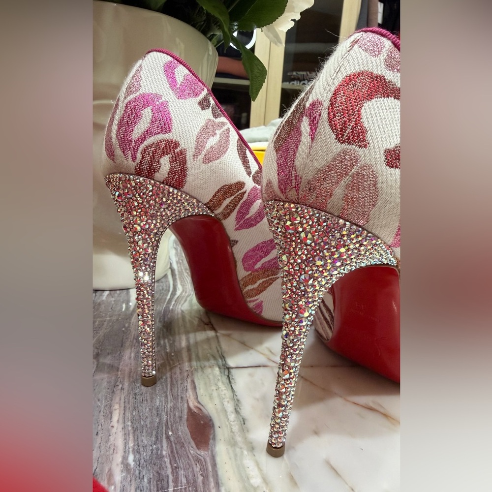 Christian Louboutin Crystal Pink Pumps 39 - Picture 5 of 5